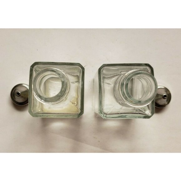 Vintage, Clear Glass, Vinegar and Oil Set, Made in Canada, 1950's?, VG (G3) - Picture 3 of 4